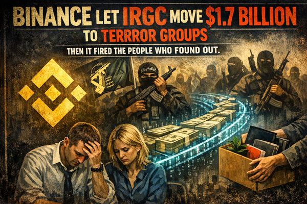 Binance Let IRGC Move $1.7 Billion to Terror Groups. Then It Fired the People Who Found Out.