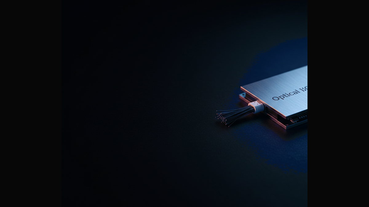 Optical I/O chiplet with fiber for AI scale-up