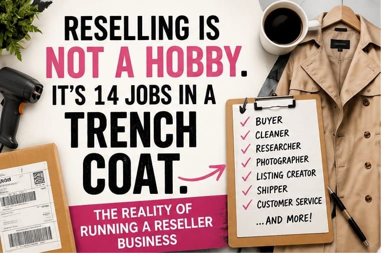 Reselling Isn't a Side Hustle. It's a Collection of Small Jobs Wearing a Trench Coat.