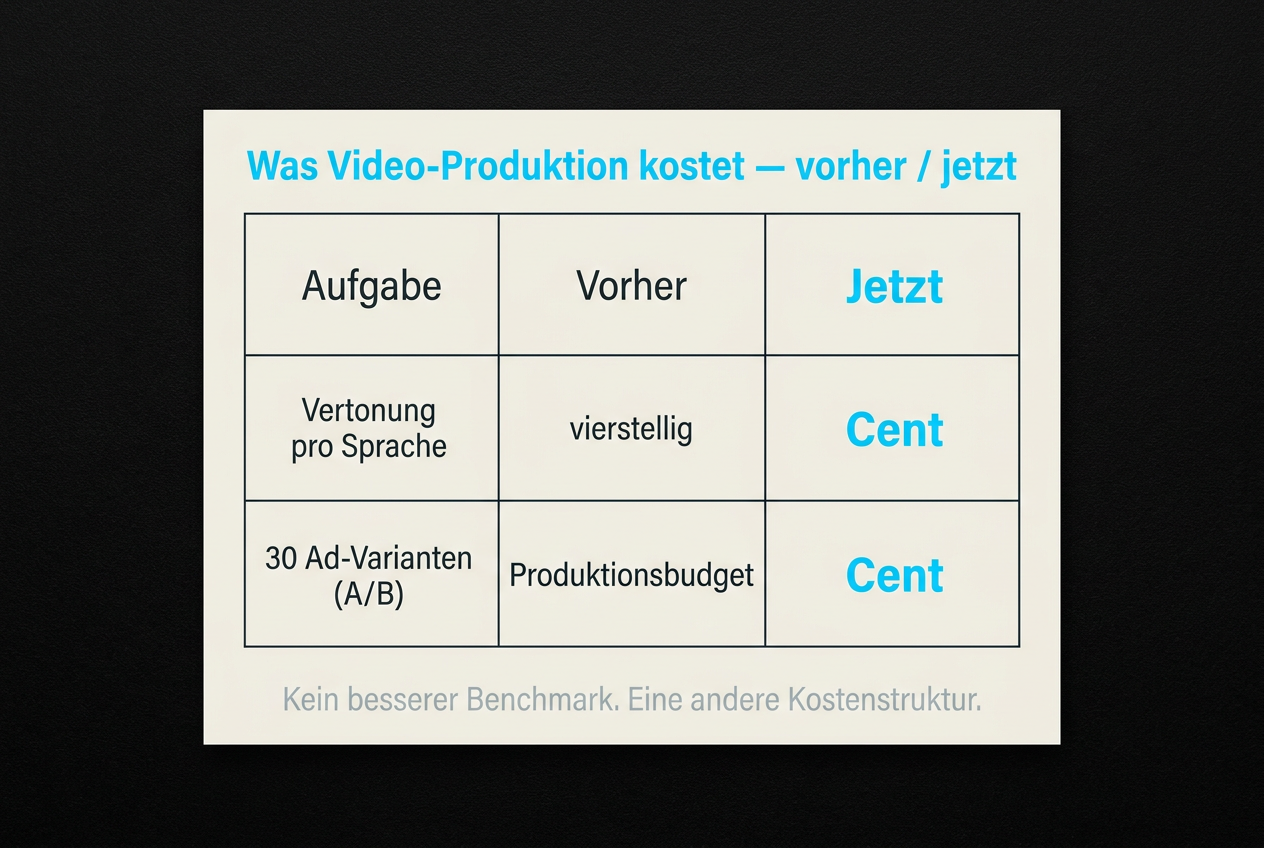 Was Video-Produktion kostet - vorher / jetzt