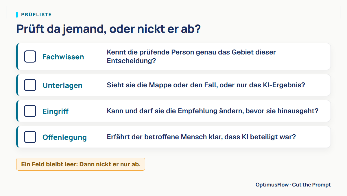 Prüft da jemand oder nickt er ab?