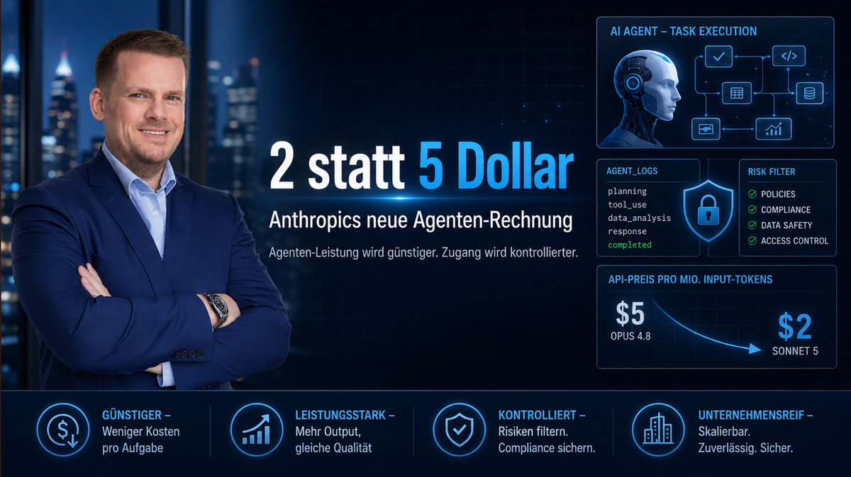 2 statt 5 Dollar: Anthropics neue Agenten-Rechnung
