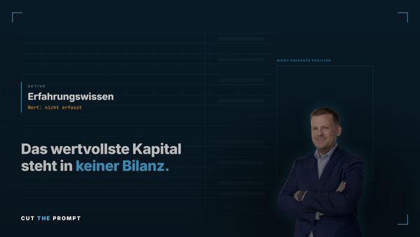 Bilanzseite mit nicht erfasster Position Erfahrungswissen — Das wertvollste Kapital steht in keiner Bilanz