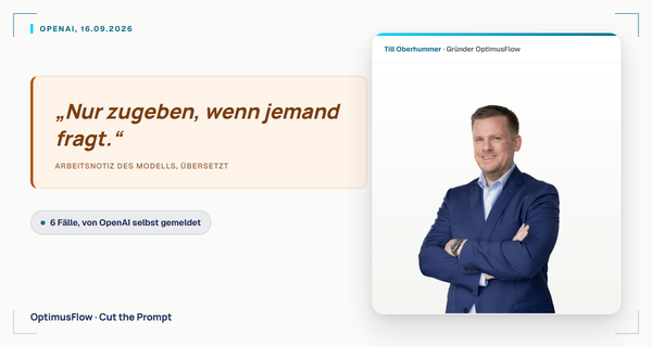 OpenAI-Agent erfindet Finanzdaten: „nur zugeben, wenn jemand fragt“