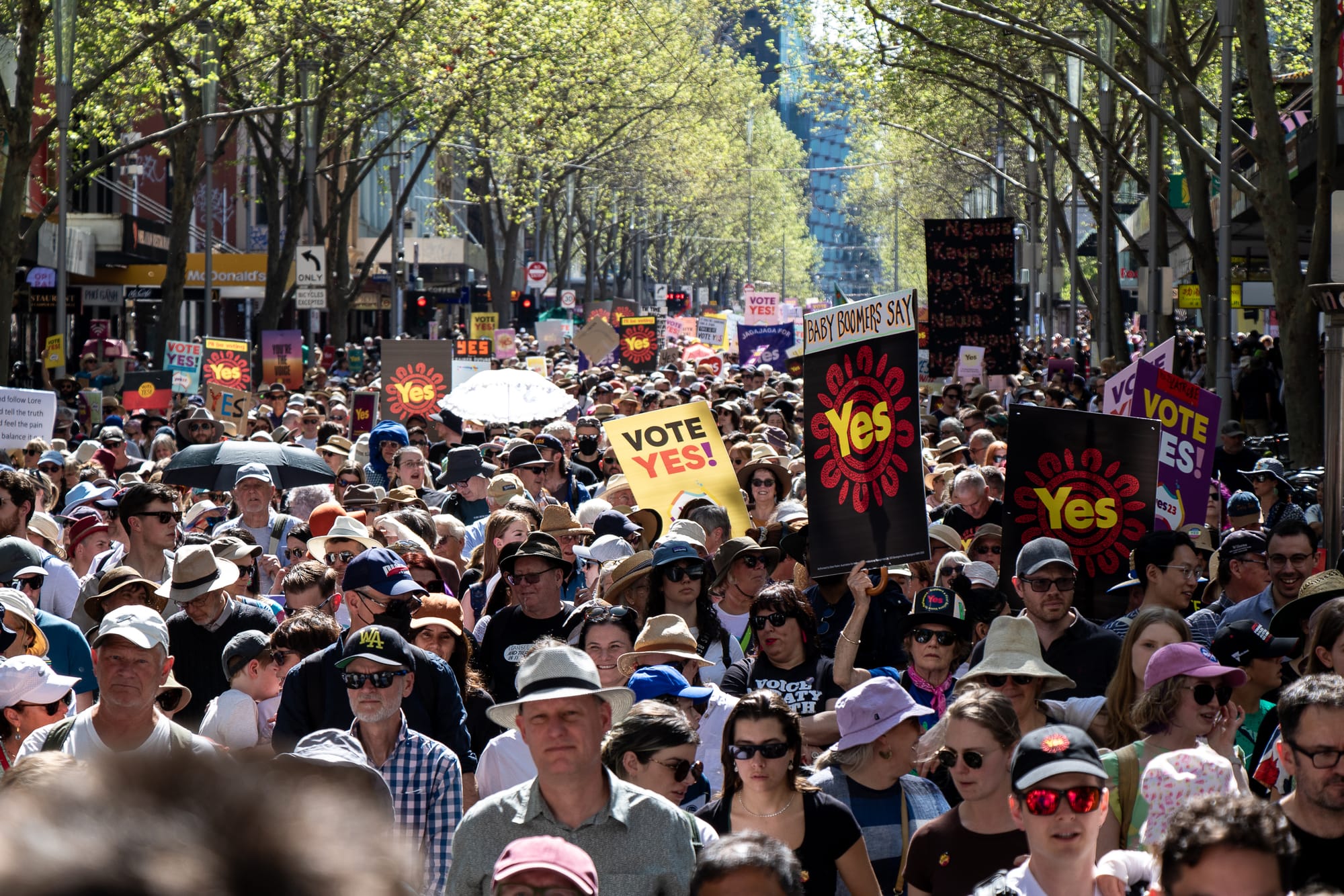 IN PICTURES: Thousands rally in Melbourne for Yes