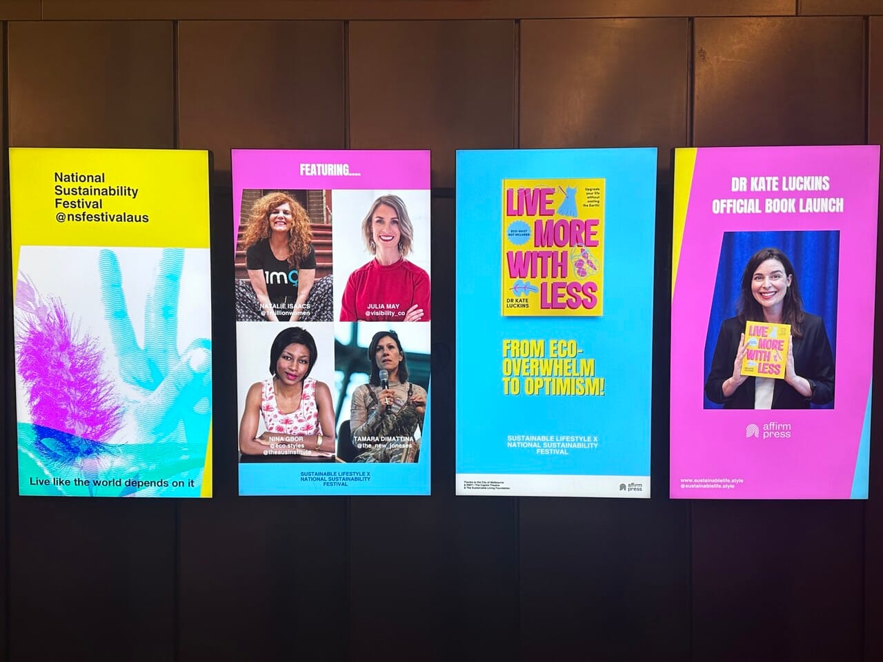 The posters of NSF at the Capitol Building in RMIT University. Picture: Zhaohui Wang