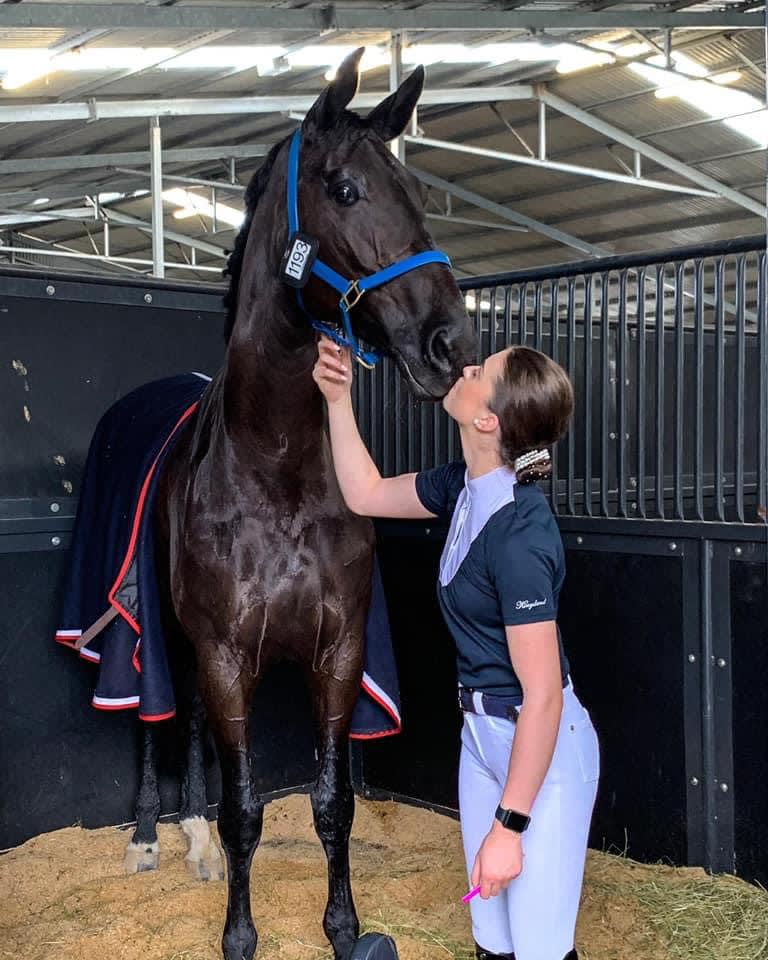 Tayla Desmet, pictured with her horse, has a passion for dressage competition. PHOTO: Supplied.