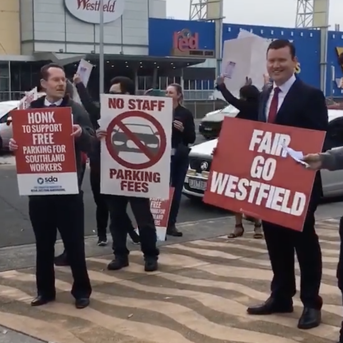 Angry protest at parking fee