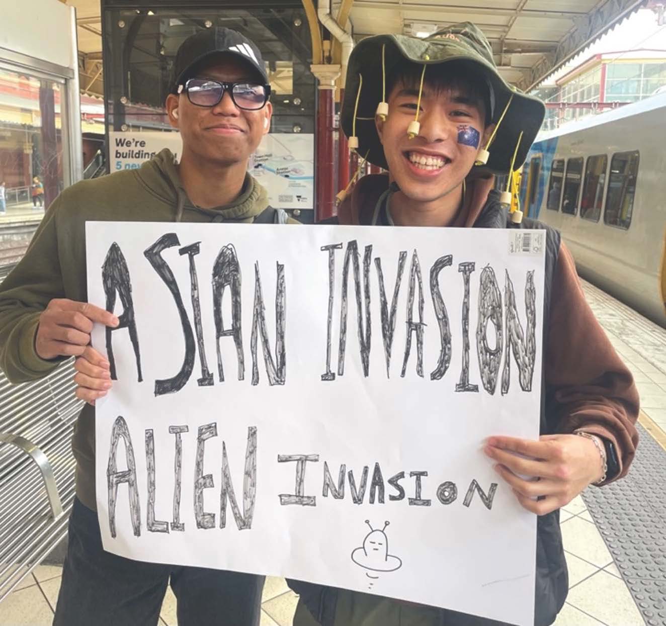 YouTube duo goes viral for trolling anti-immigration protesters
