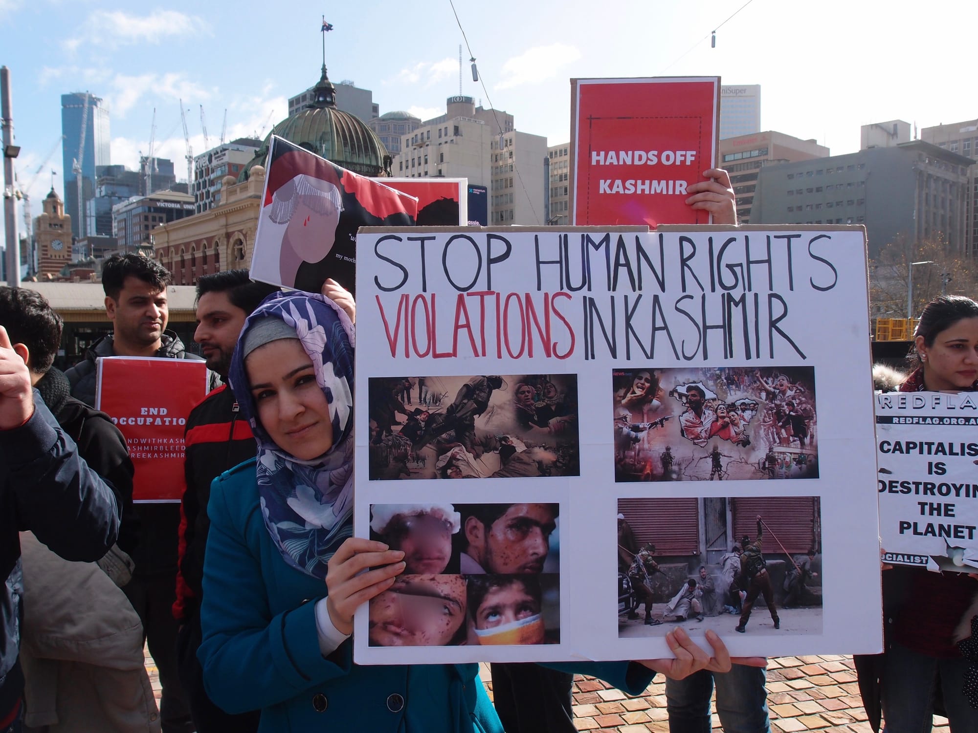 Kashmir political friction reaches Federation Square