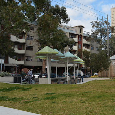 Splash of green for the urban scene