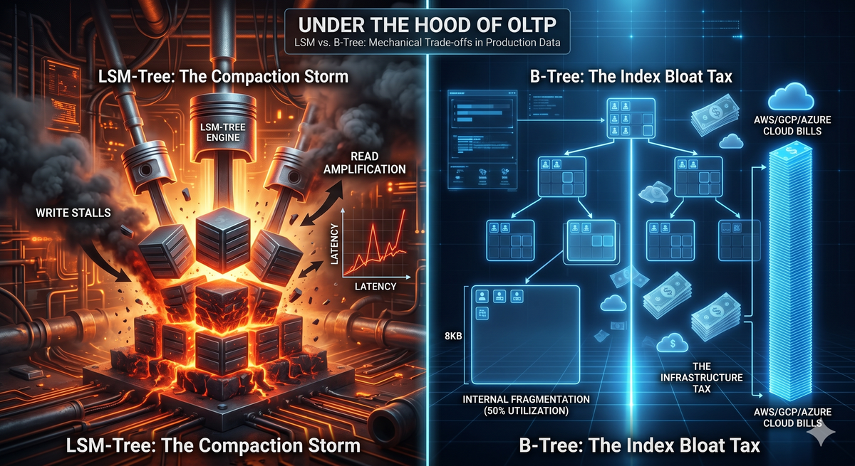 Under the Hood of OLTP: Compaction Storms, Index Bloat, and the Hidden Taxes on Your Cloud Bill