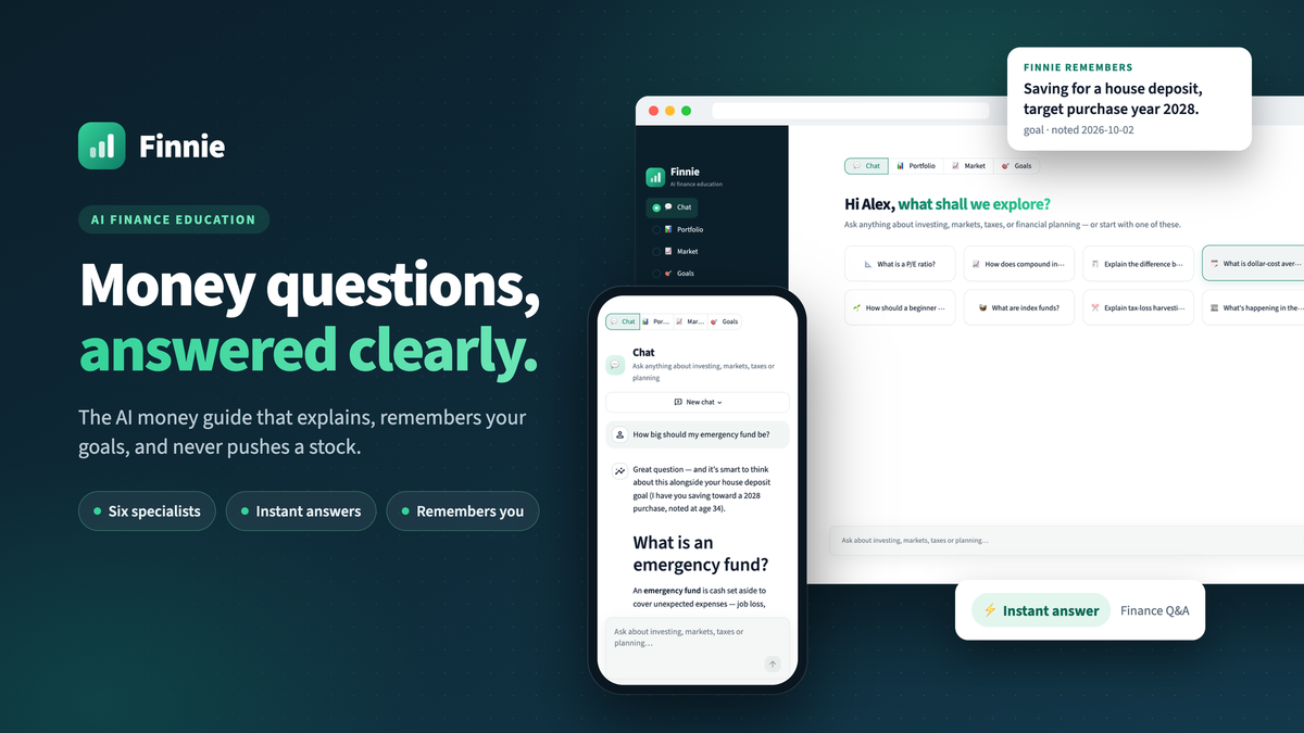 Meet Finnie: the AI money guide that explains, remembers and never pushes a stock