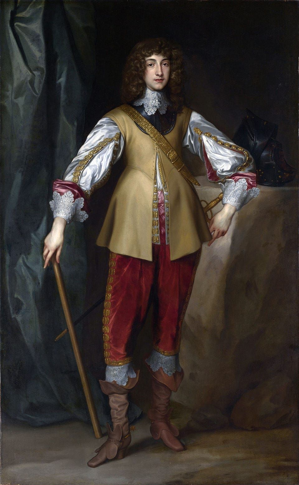 Painting of a man in mid 1600s aristocratic dress