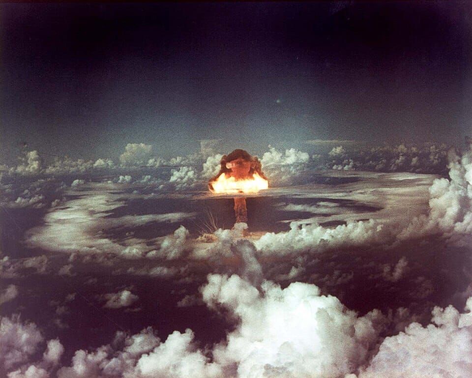 Photo of a nuclear mushroom cloud