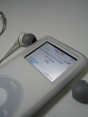 Photo of an iPod and headphones