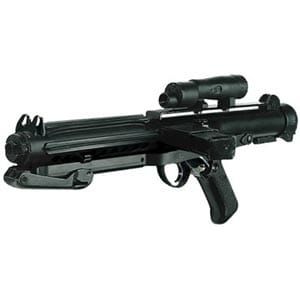 Photo of a replica weapon used in the Star Wars movie series 