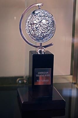 Photo of a Tony statuette
