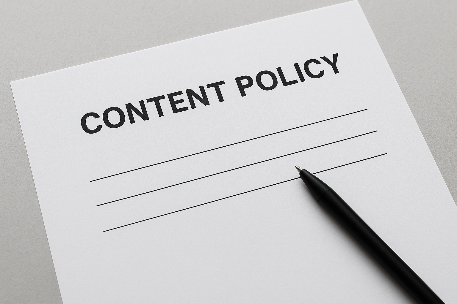 New Content Policy