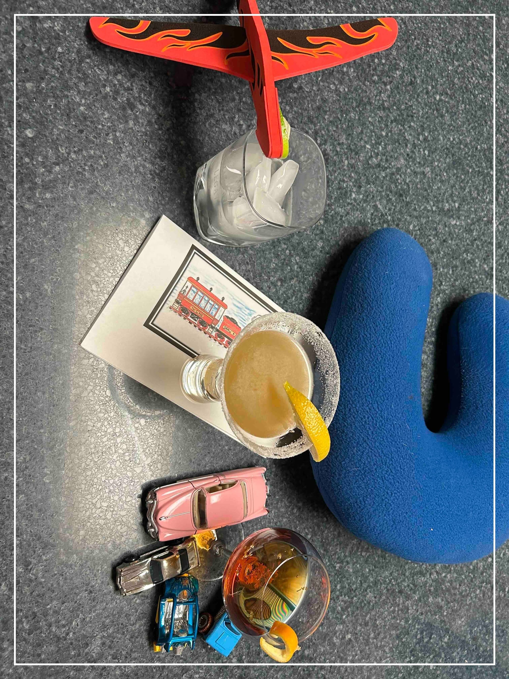Three Cocktails to Represent a Plane, a Train, and an Automobile