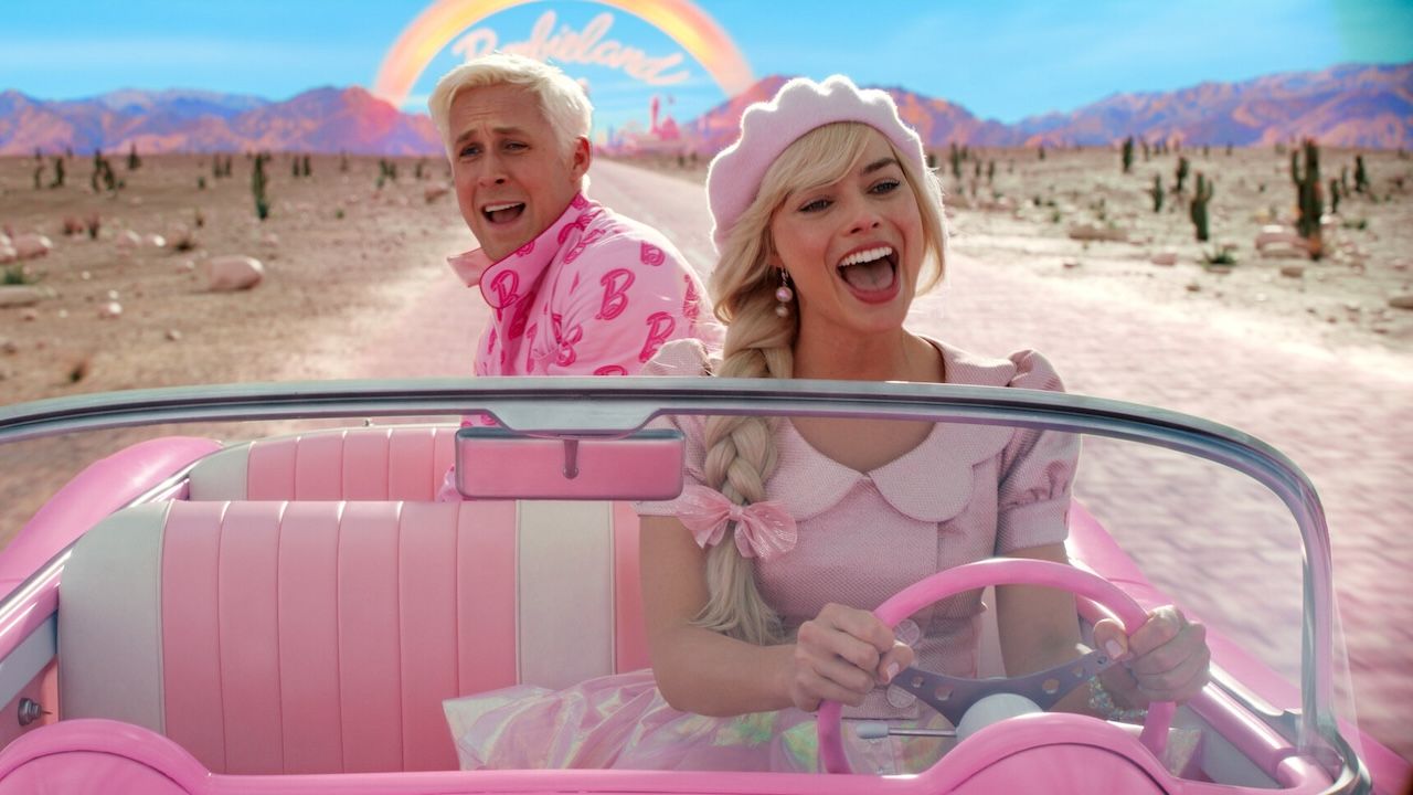Margot Robbie and Ryan Gosling in 'Barbie' (2023)