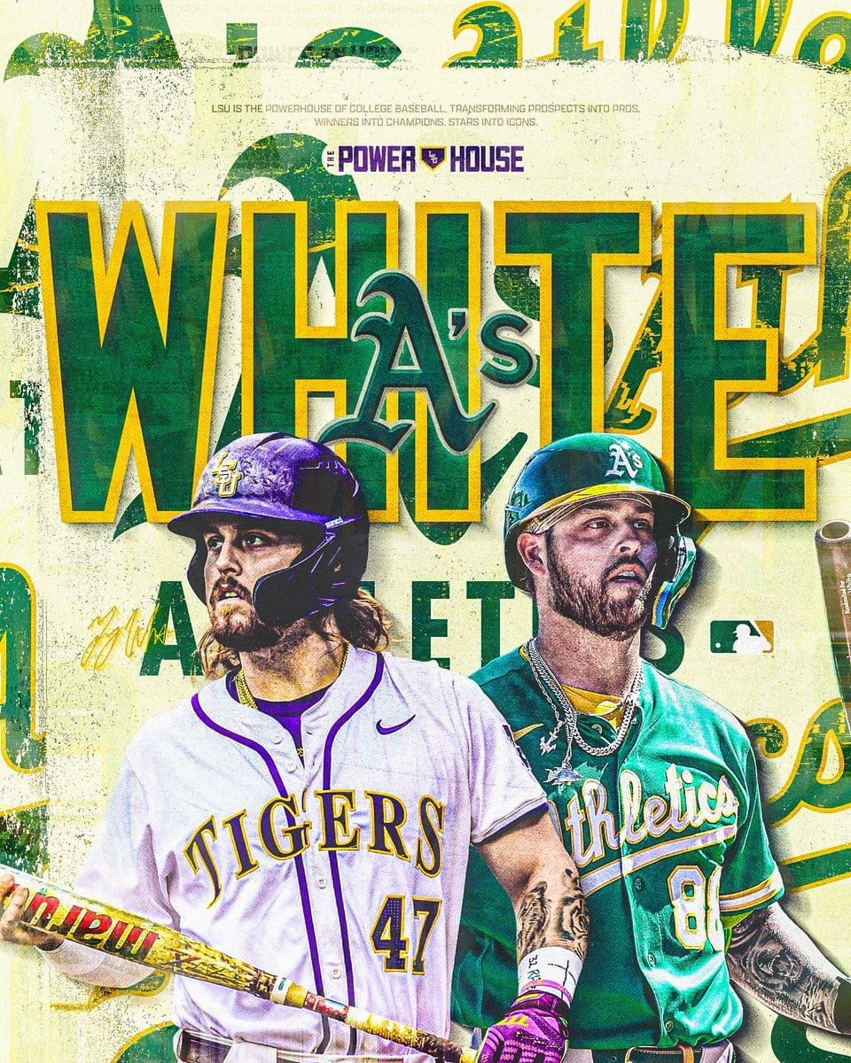 Former LSU third baseman Tommy White, the power-hitting "Tommy Tanks" and Athletics' 2024 second-round pick…