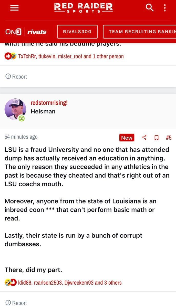Texas Tech message boards are buzzing with unease over LSU recruiting momentum, fans parsing every visit and…