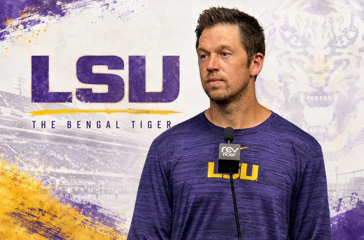 LSU offensive coordinator Charlie Weis Jr. spoke to the media for the first time since arriving in Baton…