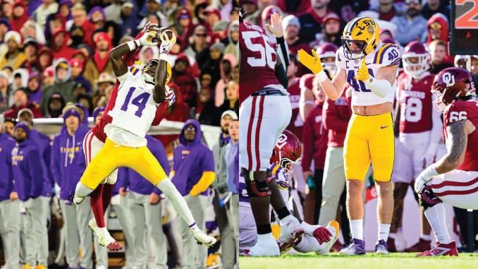 LSU handed out the numbers: Trey'Dez Green and Whit Weeks share No. 7. Center Braelin Moore gets No. 18. Clemson is 9 days out. (@LSUfootball, Tiger Rag, WAFB)