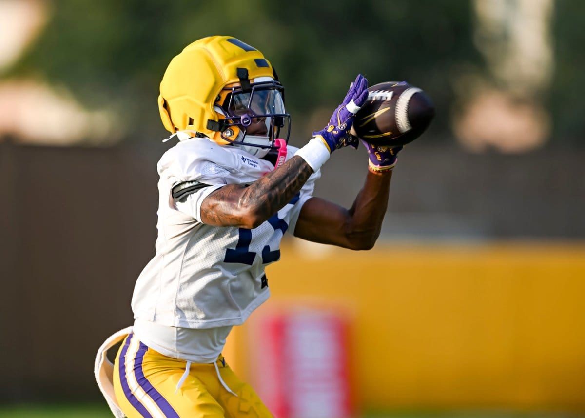 LSU WR Phillip Wright showed off his breakaway speed with a touchdown in Saturday's scrimmage