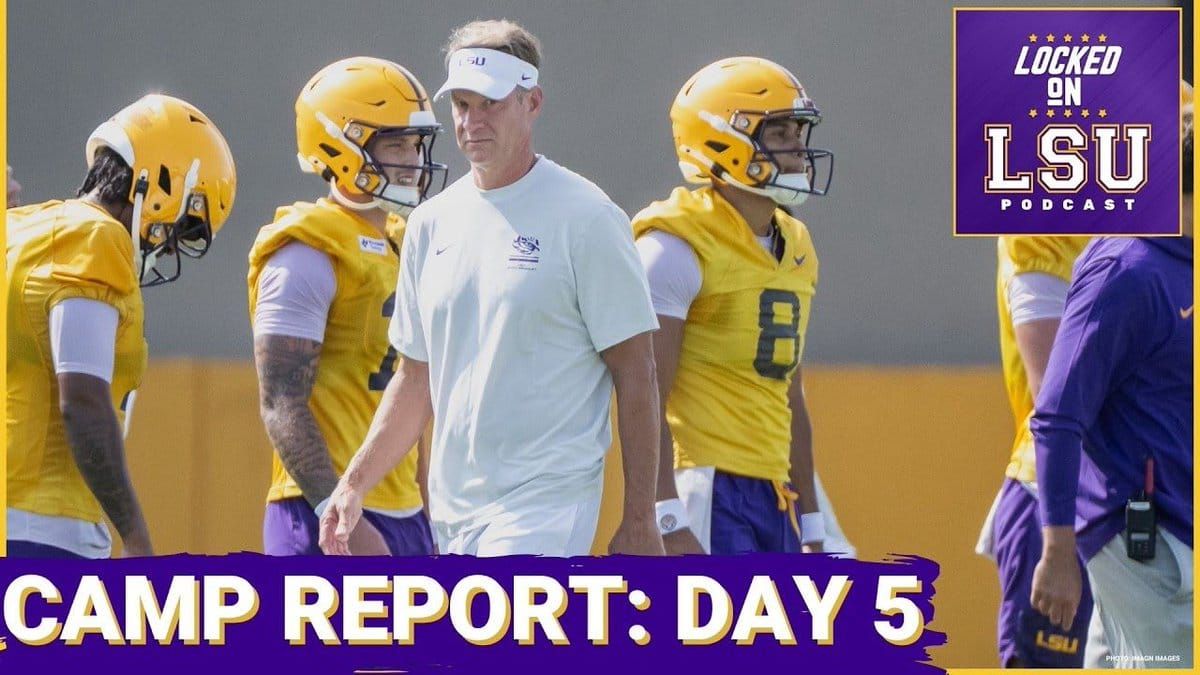 LSU's fall camp report for day five covers Kiffin explaining Shanklin’s absence along with updates on the…