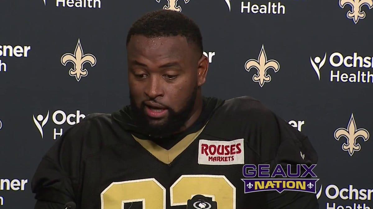 Davon Godchaux, the former LSU defensive tackle now entering year two with the Saints, said he's most…