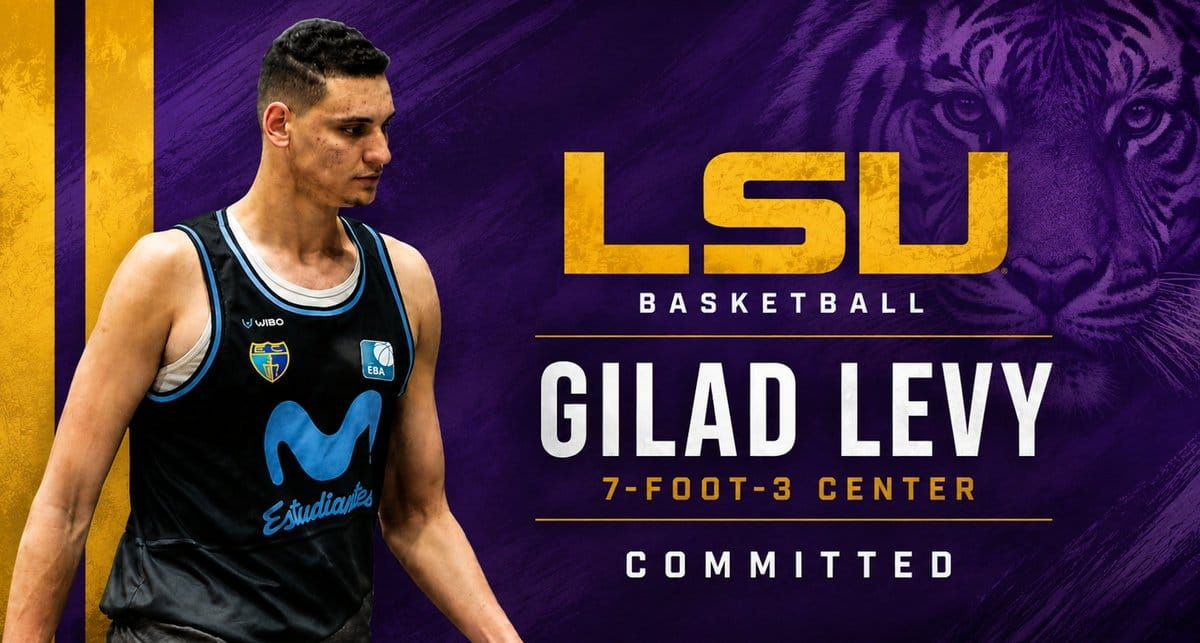 Will Wade added Israel's 7-3 Gilad Levy to LSU's 2026-27 men's basketball roster, the coach's latest…