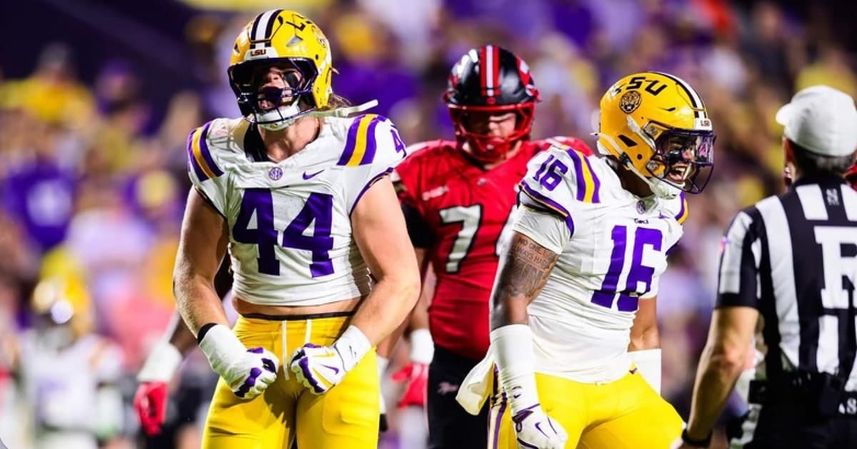 Bucs waived Jack Pyburn Sunday. Four preseason sacks. He's in the Baton Rouge petition. If he clears waivers, LSU is the landing spot — not signed yet. Clemson is Saturday. (The Advocate, On3)