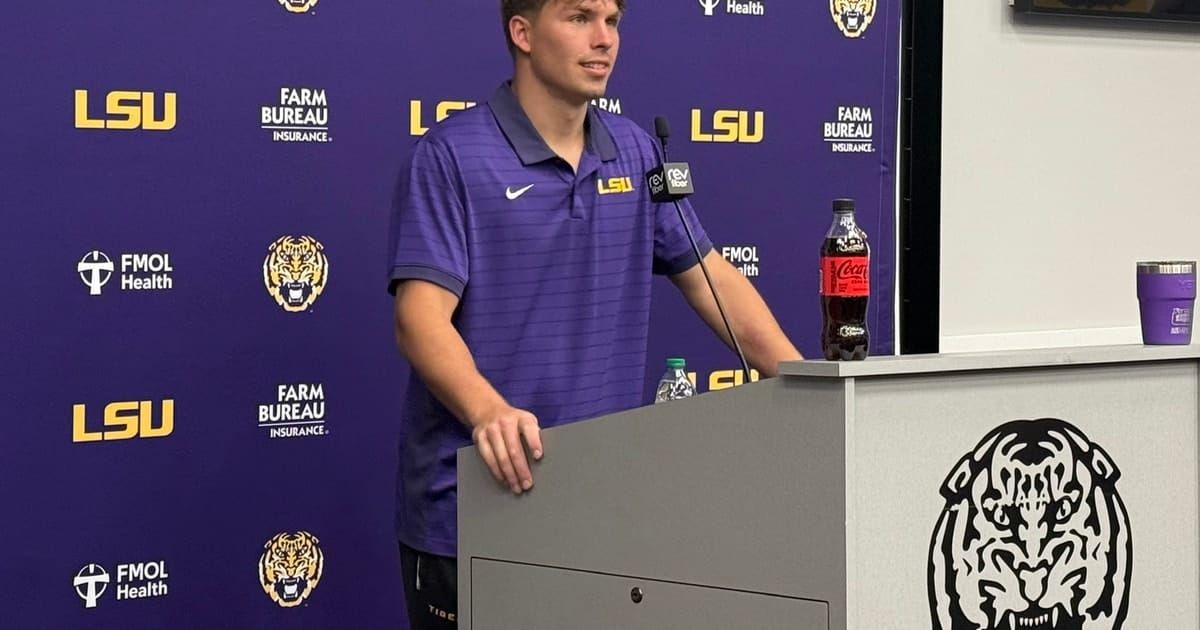 LSU opened fall camp with first player interviews featuring quotes from Sam Leavitt, Ty Benefield and…