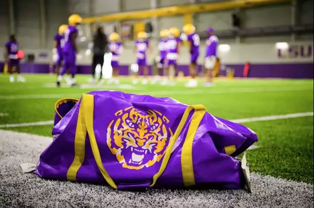 LSU linebacker Jaiden Braker worked at a new position during Saturday's practice