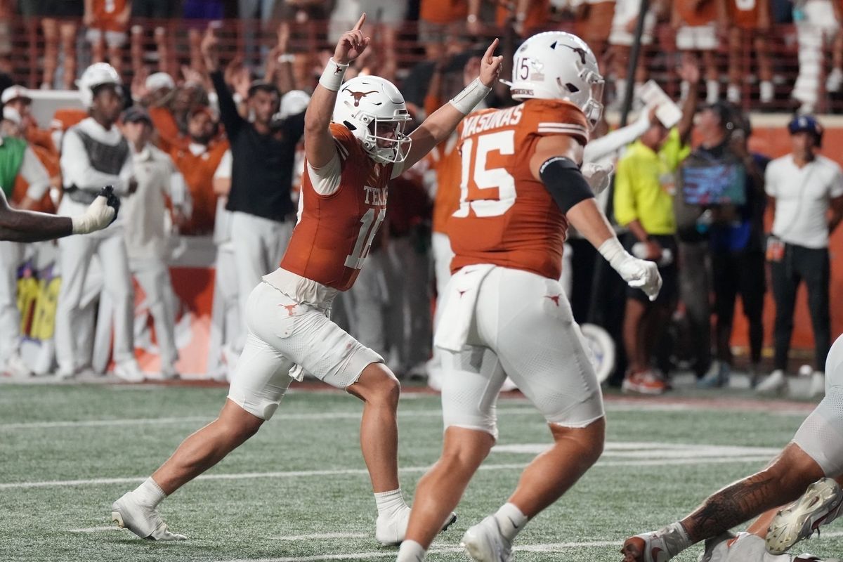 Texas to No. 1 (56 first-place votes) after stunning Ohio State