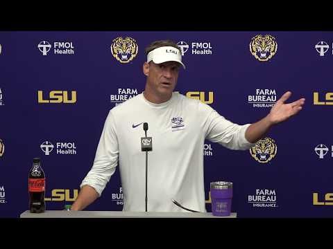 Full Kiffin Clemson game-week presser is up. Wright in walk-throughs. SEC fight goes to court Thursday. Death Valley opener Saturday 6:30 CT on ABC. (LSU / TigerBait YT)