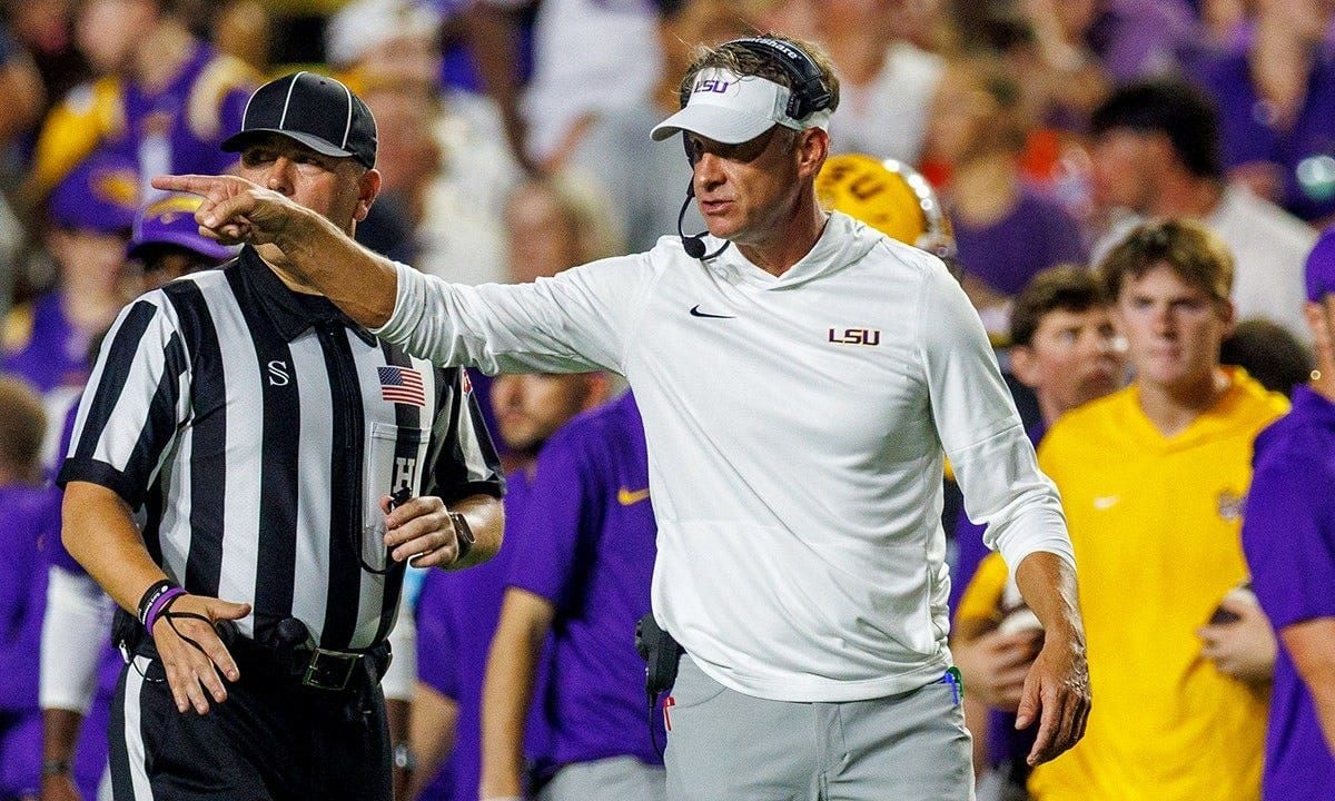 Kiffin on the weather delay: officials offered to shorten it. He said no. Visiting locker room ‘sucks,’ and 90 minutes was a competitive edge. Same guy fighting the SEC in court. (OutKick)