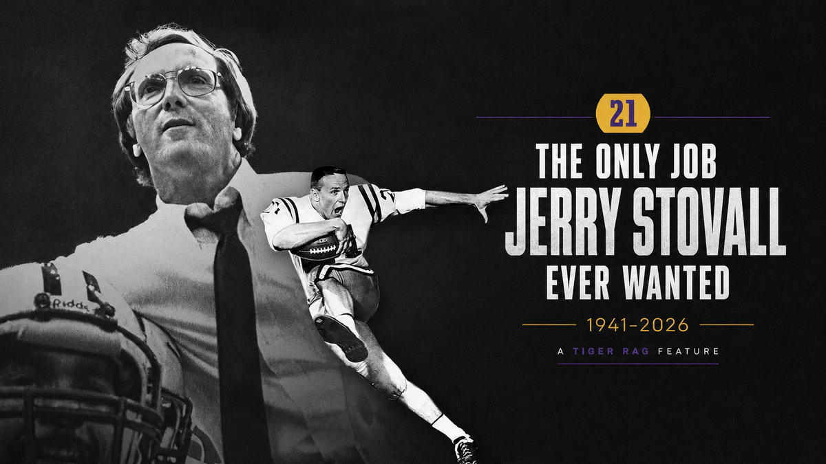 Jerry Stovall has died at 85. LSU All-American. Head coach after Bo Rein. A life spent in purple and gold. Rest easy. (Tiger Rag)