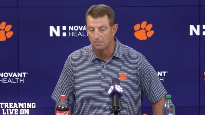 Swinney on ex-NFL guys coming back to college: "embarrassing." "Zero rules." Clemson "stays in our lane." He plays Kiffin's LSU Saturday night in Tiger Stadium on ABC. (Tiger Rag, al.com)