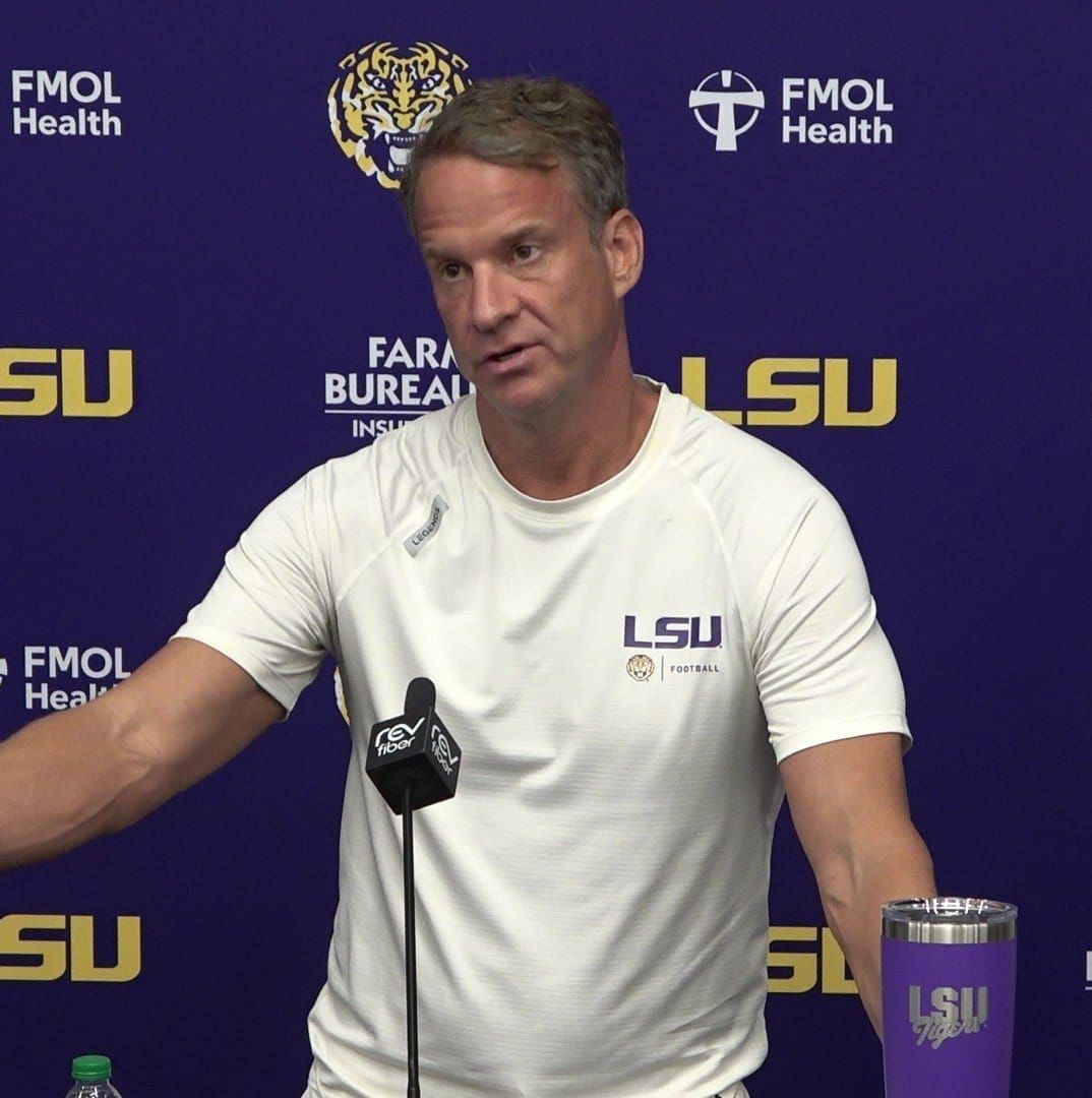 Kiffin: LSU has “played as well as anybody in the country” — and Trey’Dez Green is out of his knee brace