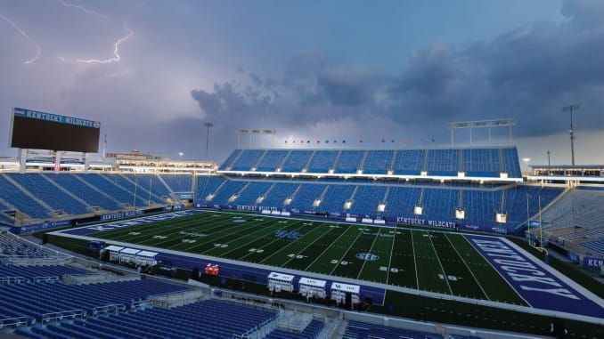 Game day in Lexington: No. 10 LSU at No. 25 Kentucky is on for 6 p.m. CT, with Isaias’ leftovers bringing rain and 30-mph gusts