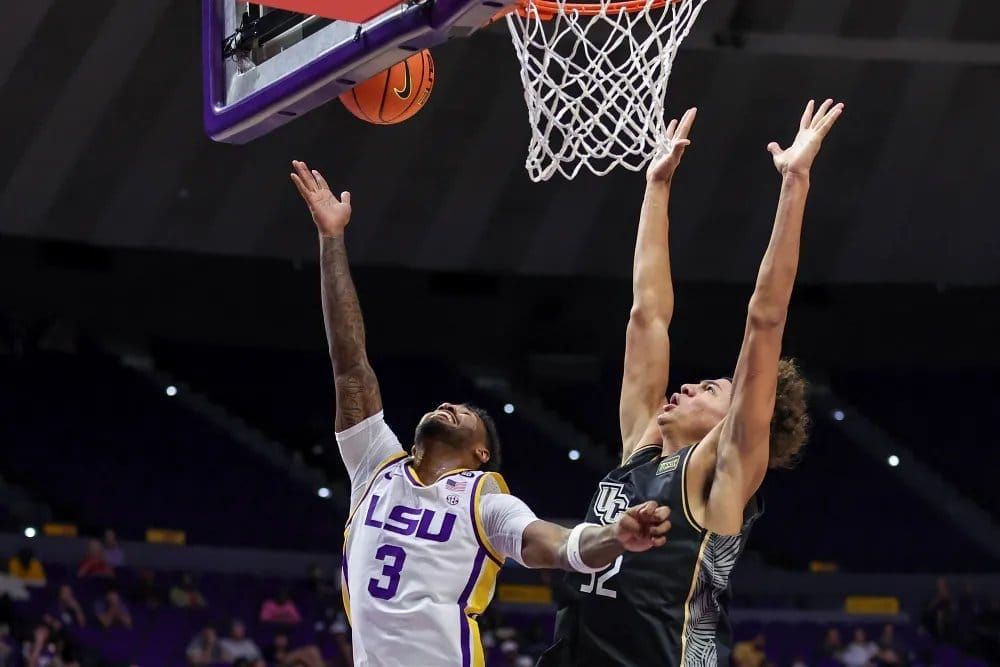 Six players, one win: Donovan Dent’s drive with 8 seconds left lifts LSU past UCF 85-81, with 26 points from Abdi Bashir Jr. and another double-double from Michael Ružić