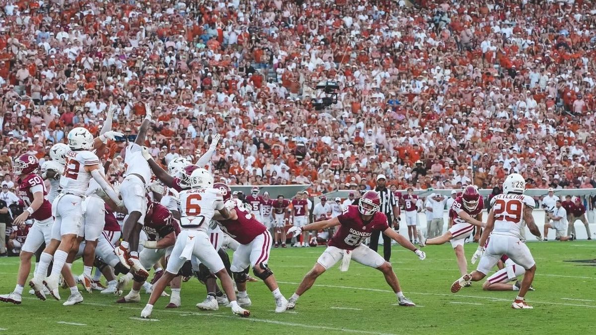 Oklahoma knocks off No. 1 Texas 27-24 on Tate Sandell's 47-yard field goal on the final play