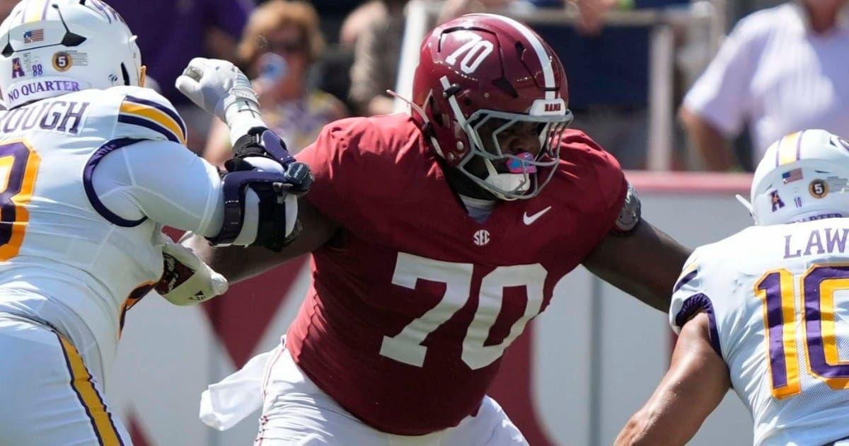 Alabama left guard William Sanders could miss multiple weeks, likely including LSU on Nov. 7