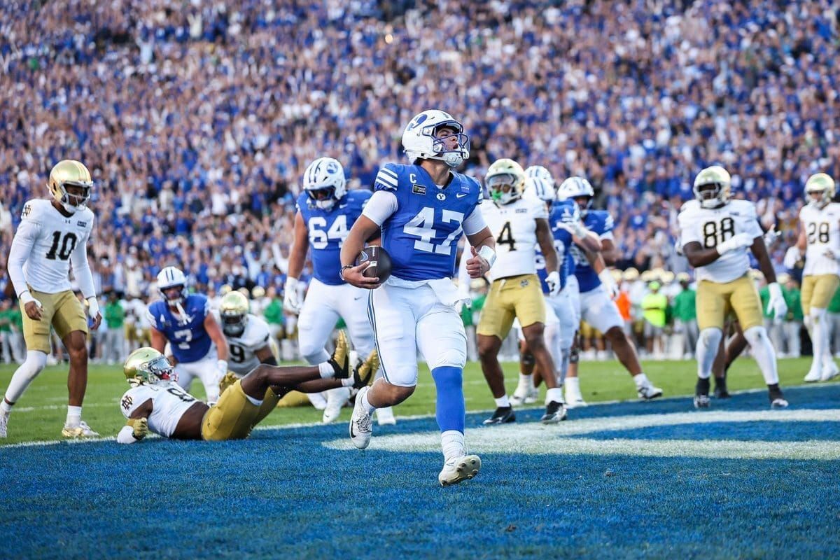 Around CFB: No. 8 BYU knocks off No. 2 Notre Dame 28-24; No. 4 Ohio State edges No. 5 Indiana 19-15; battle for No. 1 is wide open