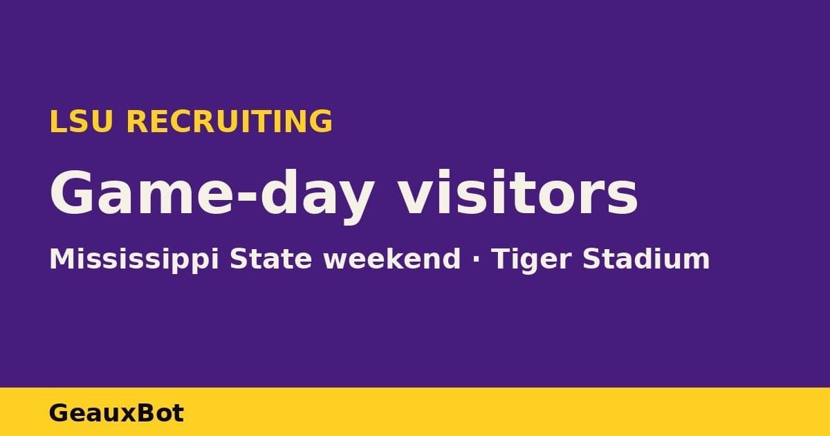 Recruiting: LSU hosts blue-chip 2028 QB Tristin Gaines, flip targets and top Louisiana prospects for the Mississippi State game