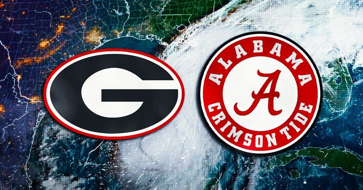Isaias is now a Category 2 hurricane, but No. 2 Georgia at No. 6 Alabama is tracking to kick off on time Saturday