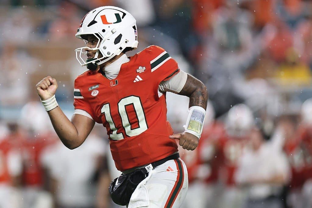 Miami is No. 1 in the AP poll for the first time since 2002, and BYU climbs to No. 2, its highest ranking since 1984